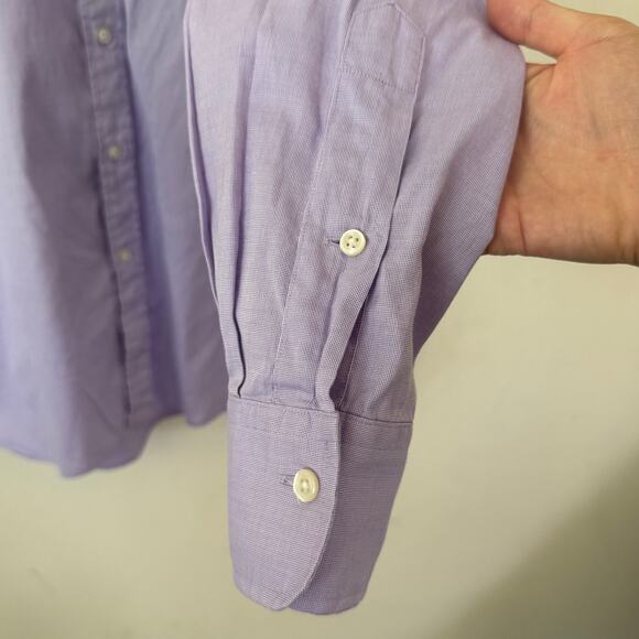 Polo Ralph Lauren Polo Button Down Collar Shirt 100% Cotton Lavender -Size: 15.5 - Picture 4 of 6